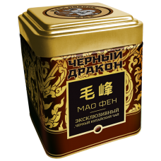 Мао Фен  Эксклюзивный черный чай Ж. Банка 50г. Чай  Т.М. "ЧЕРНЫЙ  ДРАКОН"  подарочный ( Железная банка)